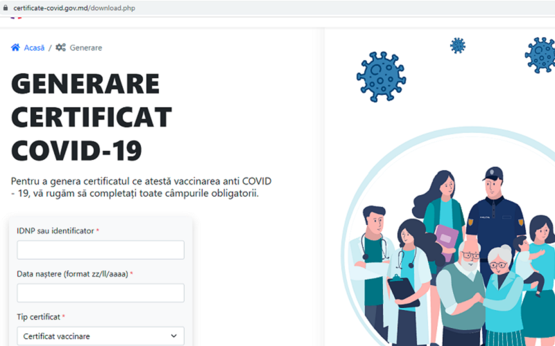 De astăzi, Certificatul Covid-19 poate fi descărcat online