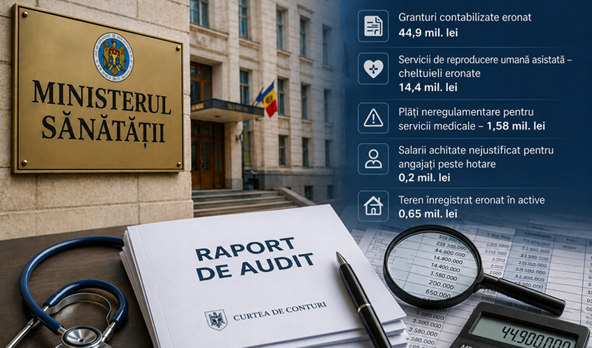 Milioane de lei gestionate cu nereguli în sănătate