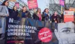 Miniștrii sunt acuzați că sunt „în grevă”, în timp ce protestele asistentelor medicale din Anglia continuă
